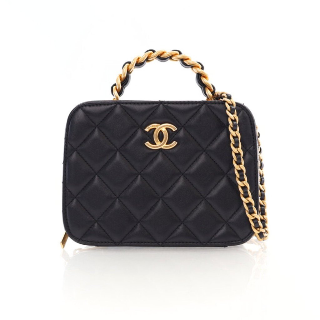 Chanel Small Black Lambskin Afternoon Tea Vanity Case - Luxe Du Jour