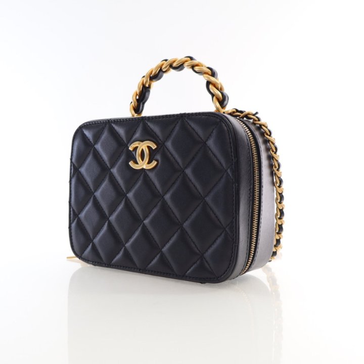 Chanel Small Black Lambskin Afternoon Tea Vanity Case - Luxe Du Jour