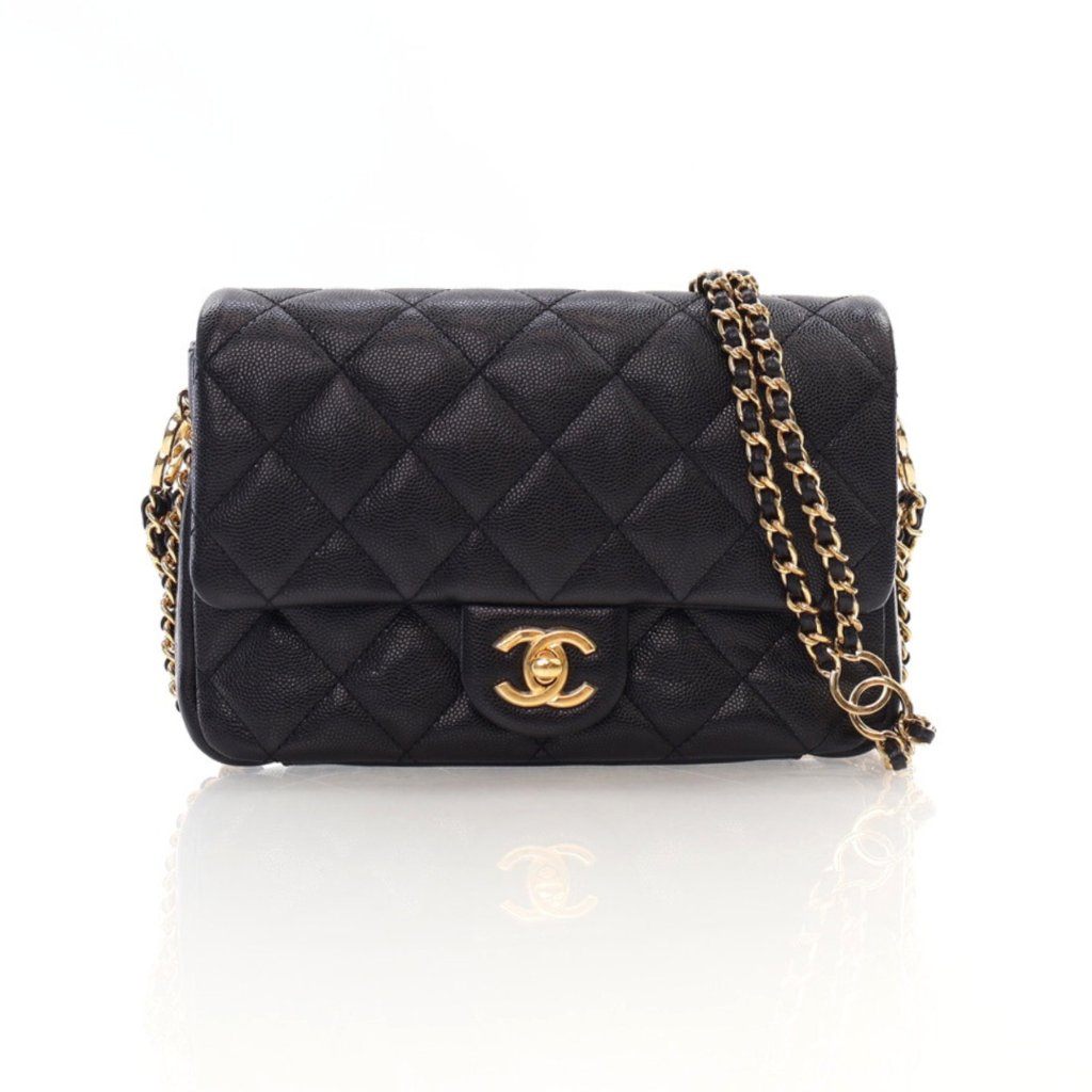 ショルダーバッグ・ポシェット × ヴィンテージ(中古) Chanel Caviar Classic Chain Mini Bag AP2475 CHANEL Classic Flap Mini Square Chain Shoulder Bag (Caviar