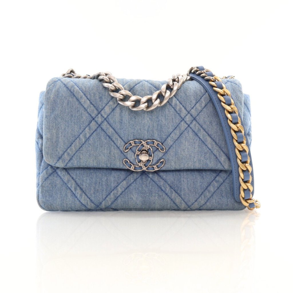 Chanel Small Blue Denim 19 Flap Bag - Luxe Du Jour
