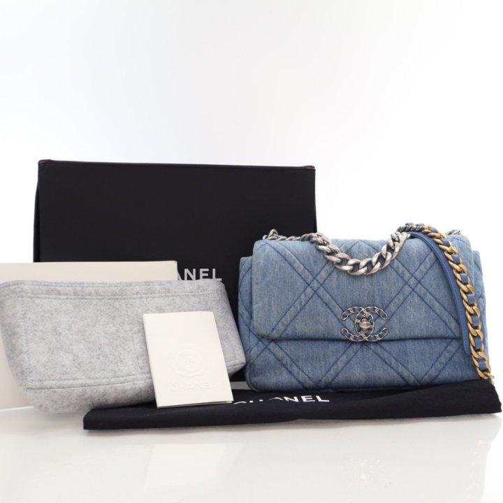 Chanel Small Blue Denim 19 Flap Bag - Luxe Du Jour