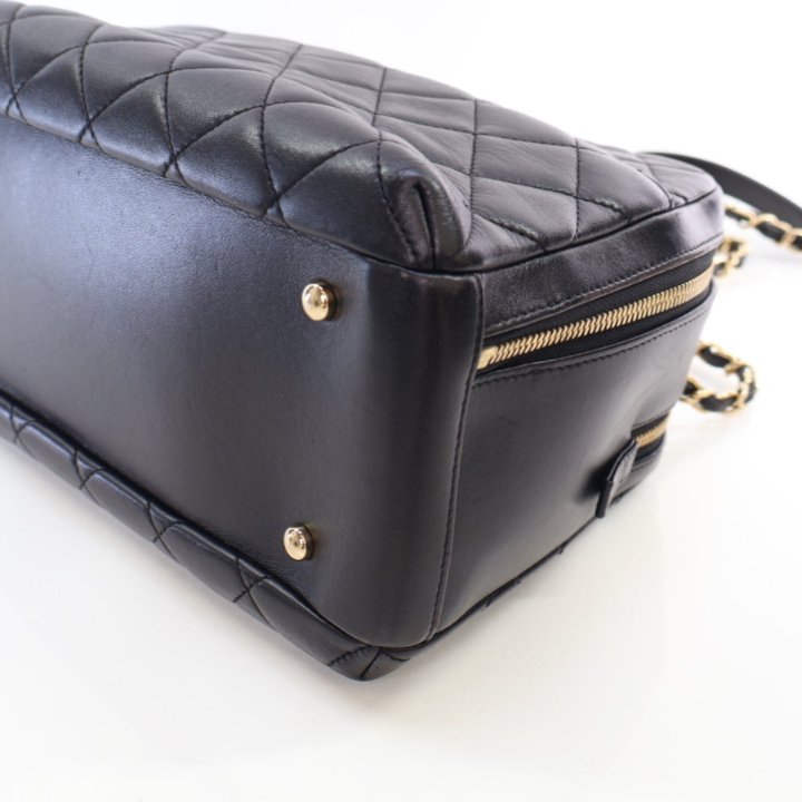 Chanel Black Lambskin Trendy CC Bowling Bag - Luxe Du Jour
