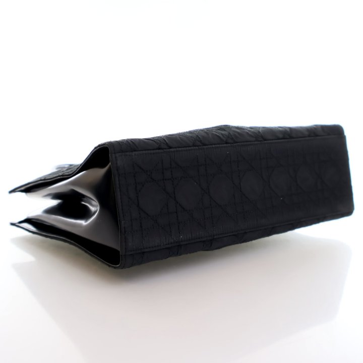Dior Vintage Tote | Black Dark Silver Handbag - Luxe Du Jour