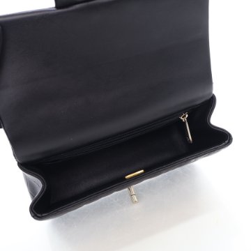 Chanel Mini Black Lambskin Rectangular Top Handle Classic
