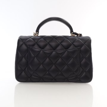 半額 50％OFFの通販 Rectangular Lambskin Black Mini Chanel Top Classic Handle シャンプー