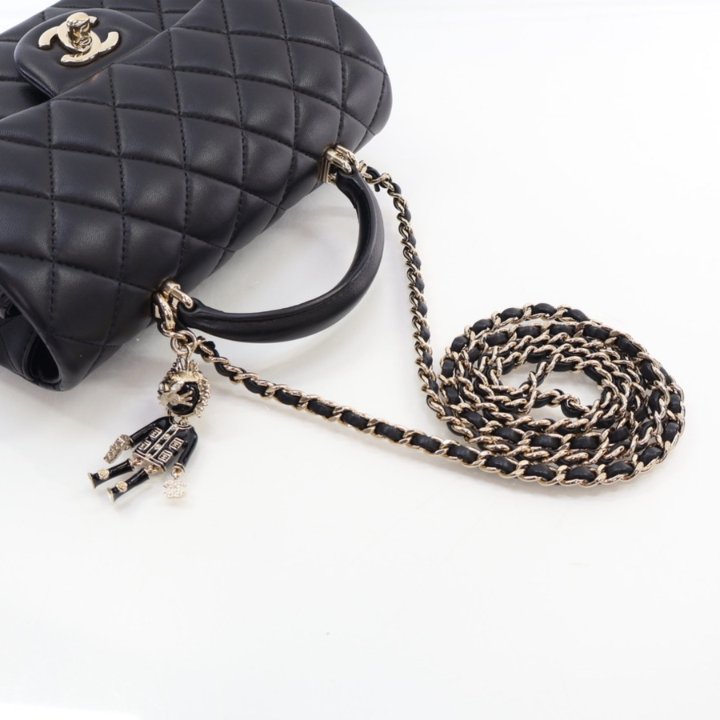 限定セール Chanel Mini Black Lambskin Rectangular Top Handle Classic ライト・ランタン