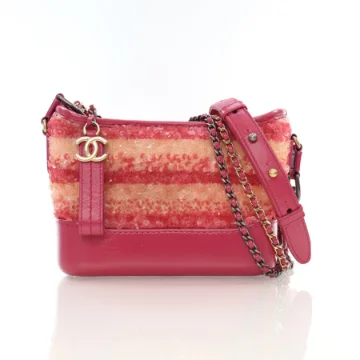 Chanel Gabrielle Hobo Small Sequins Pink