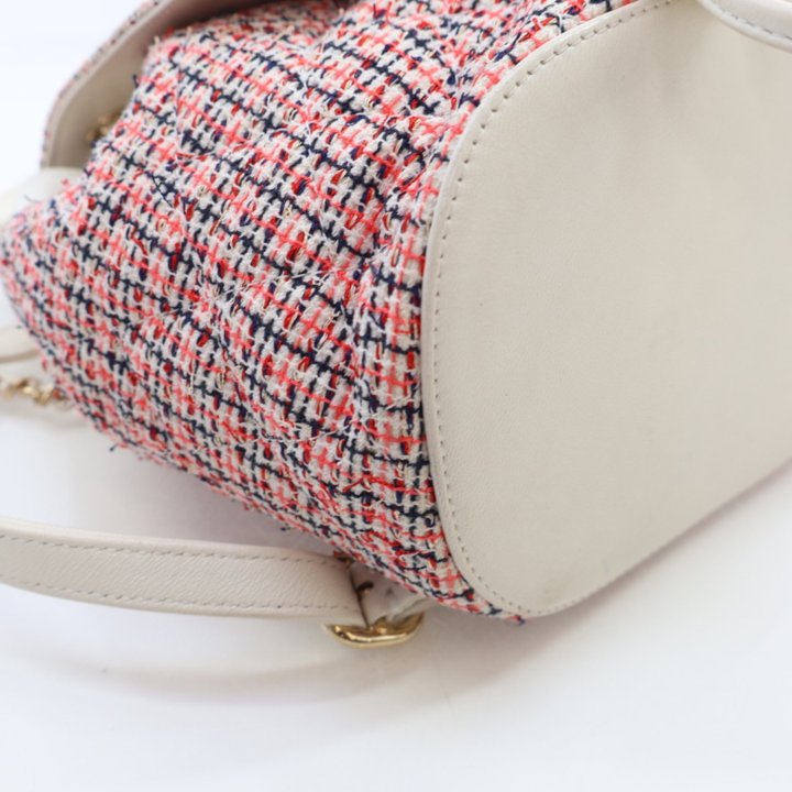Chanel Pink Tweed CC Mania Backpack - Luxe Du Jour