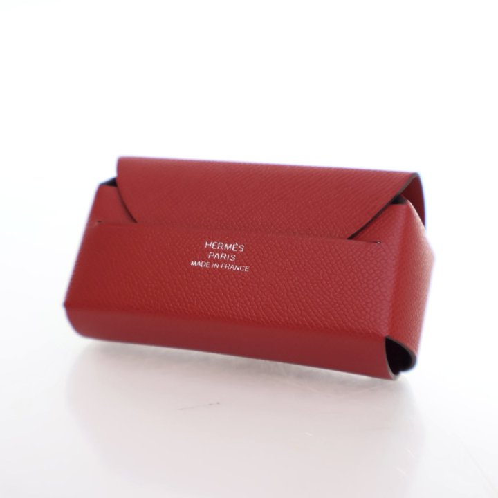 Hermes Rouge Epsom Lipstick Case - Luxe Du Jour