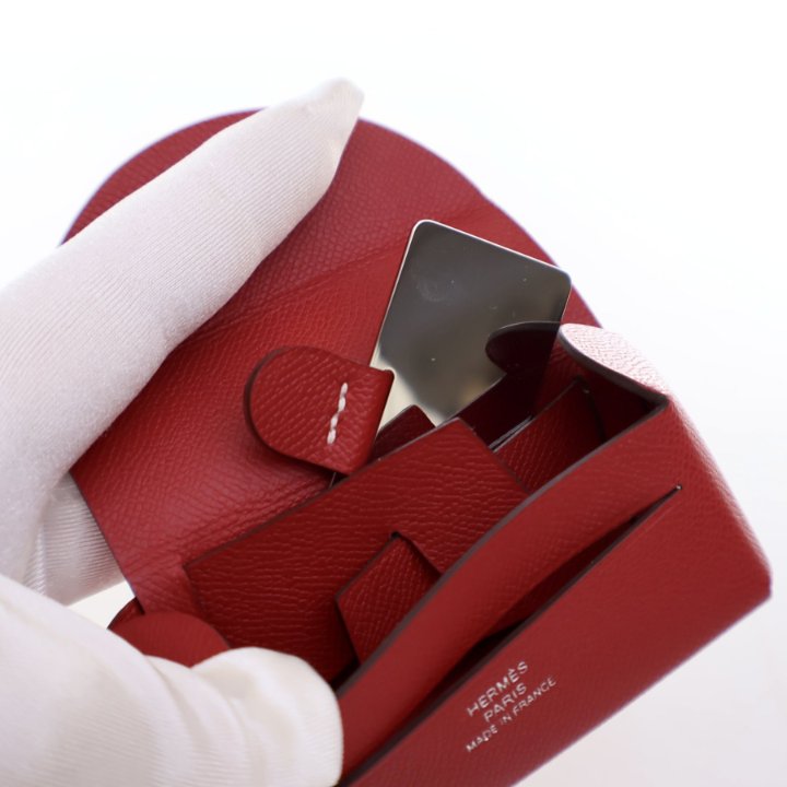 Hermes Rouge Epsom Lipstick Case - Luxe Du Jour