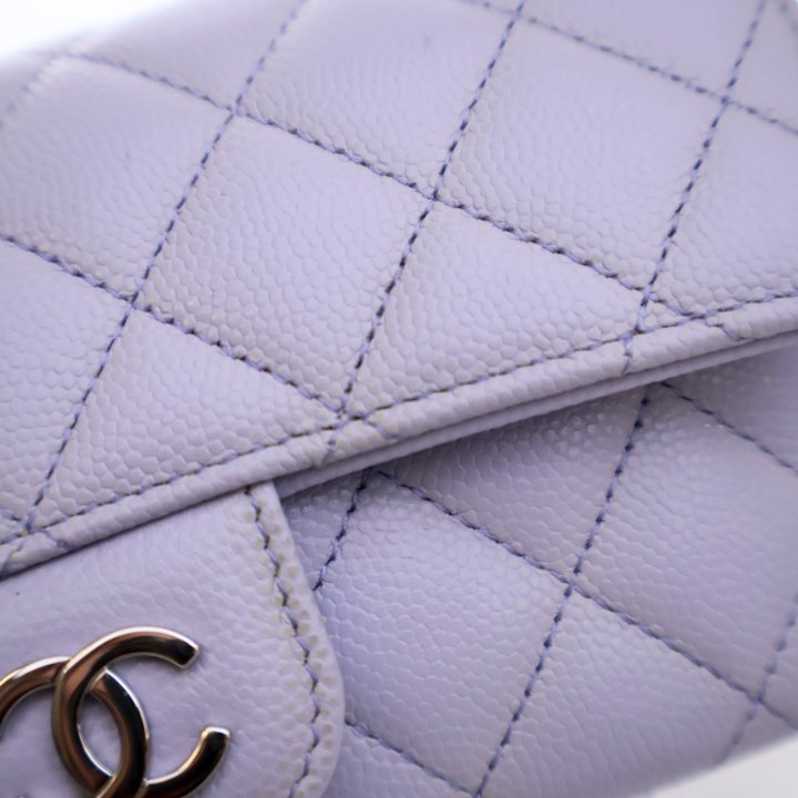 Chanel Lilac Caviar Sunglasses Case with Chain - Luxe Du Jour