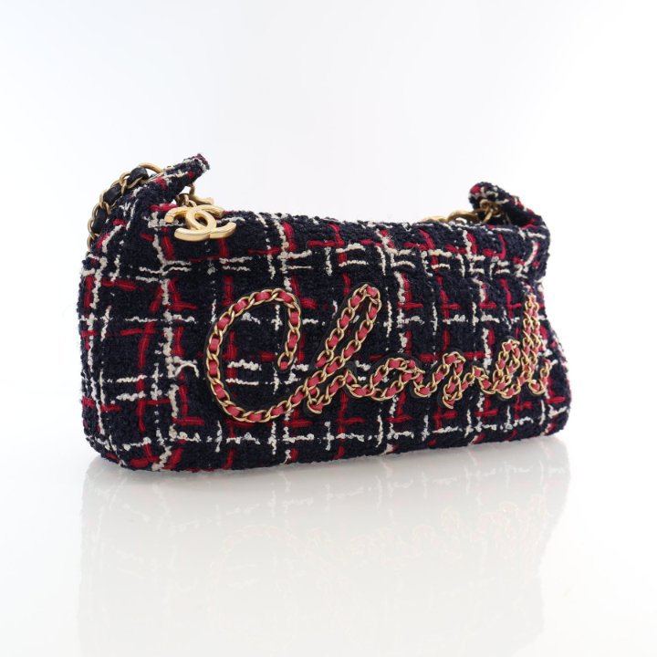 ショルダーバッグ・ポシェット × ヴィンテージ(中古) Chanel Tweed Top Handle and Shoulder Bag CHANEL Coco Top Handle Tweed Shoulder Bag Pink
