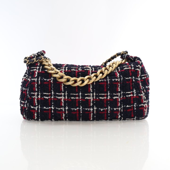 Chanel Multicolor Tweed Written In Chain Hobo - Luxe Du Jour