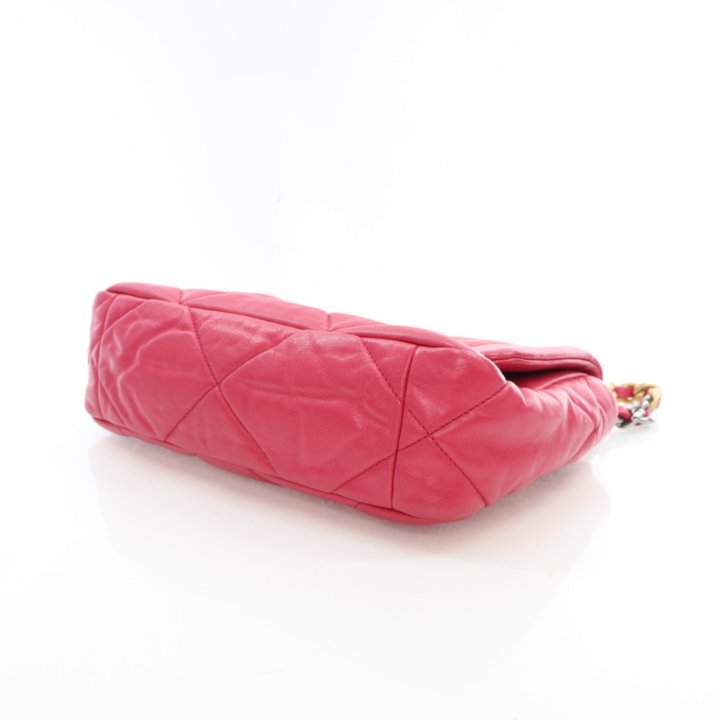 【ヴィンテージ】Rank:S☆Chanel Pink Medium Seasonal No19 RARE Preloved Chanel Medium Classic Double Flap Sakura Pink
