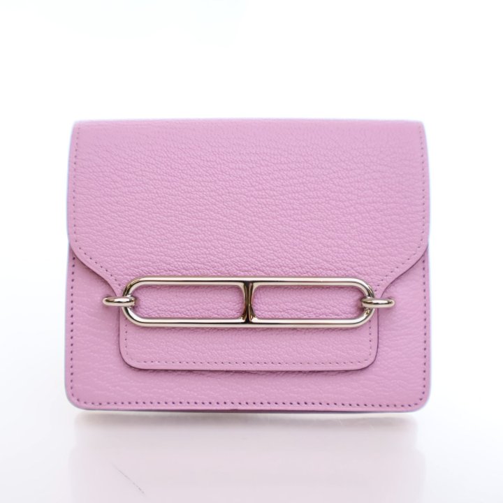 【HERMES】★Portefeuille Roulis Slim 財布 Hermes Roulis Slim Wallet Belt Bag Black Palladium Chevre