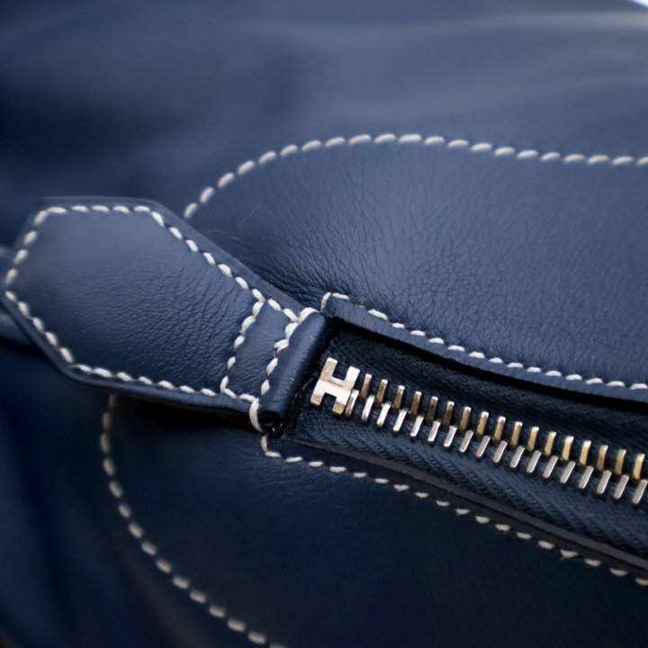 Hermes Blue Colvert Sikkim Relax Bolide 35 - Luxe Du Jour