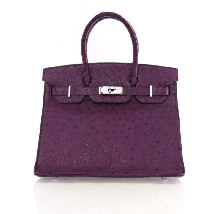 Hermes Violet Ostrich Birkin 30 Luxe Du Jour