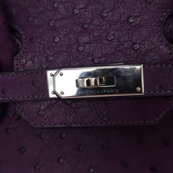 Hermes Violet Ostrich Birkin 30 Luxe Du Jour