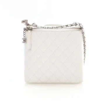 Chanel Vanity Top Handle White Lambskin