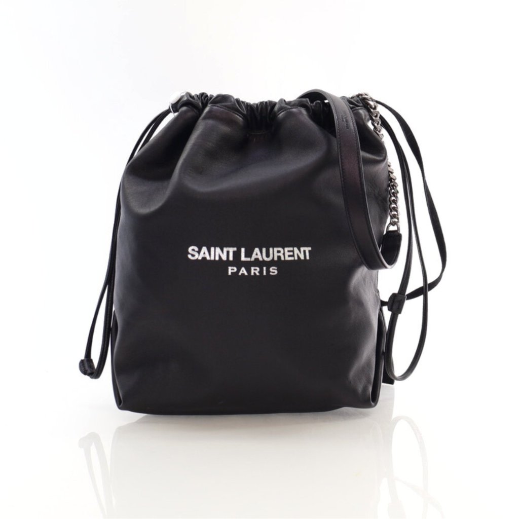 ★ SAINT LAURENT ★ TEDDY 2WAY トートバッグ サンローラン トートバッグ テディ YSL黒 巾着インナー付