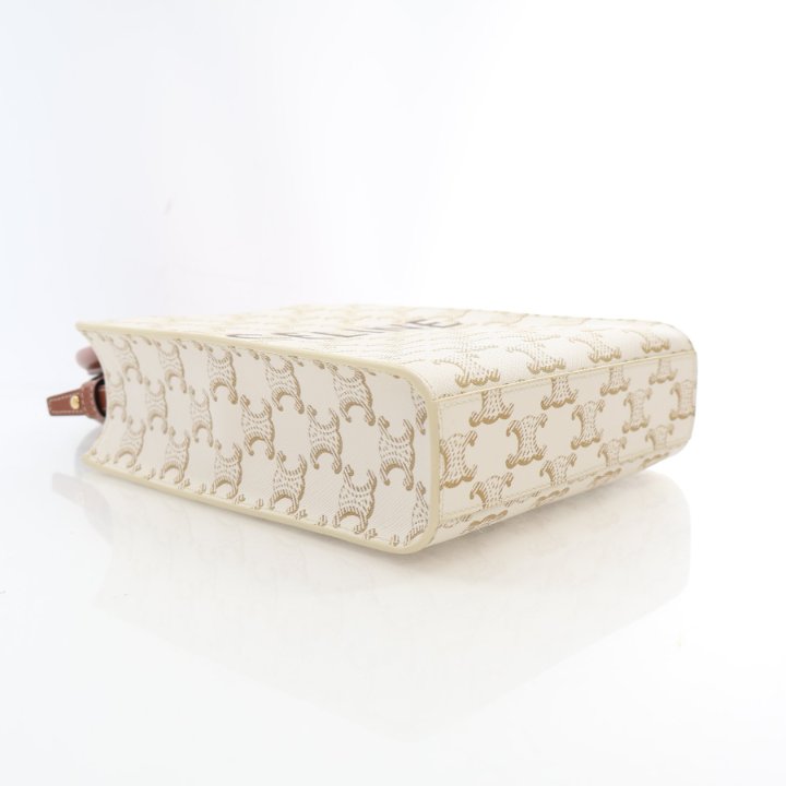 CELINE ハニカムパターン ミニハンドバッグ Celine Mini Vertical Cabas - Luxe Du Jour