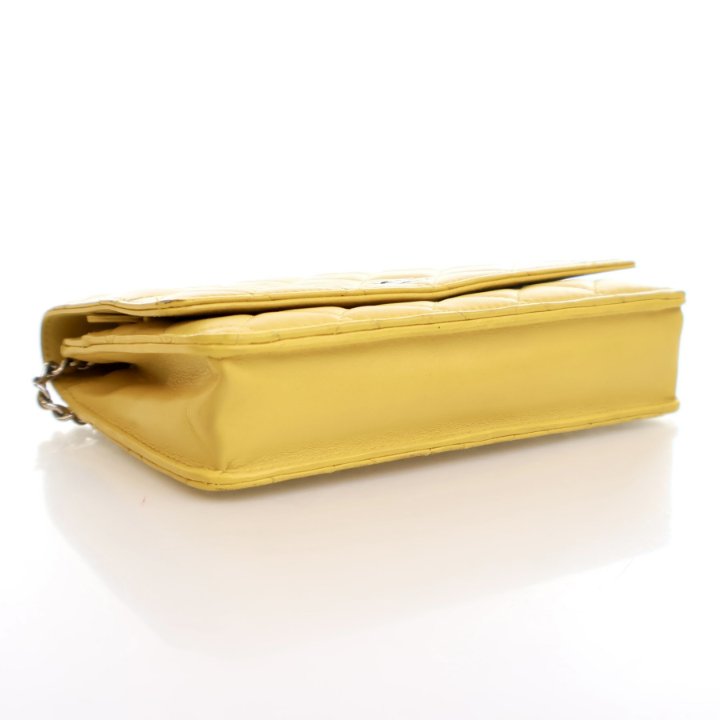 Chanel Yellow Lambskin Wallet On Chain (WOC) - Luxe Du Jour
