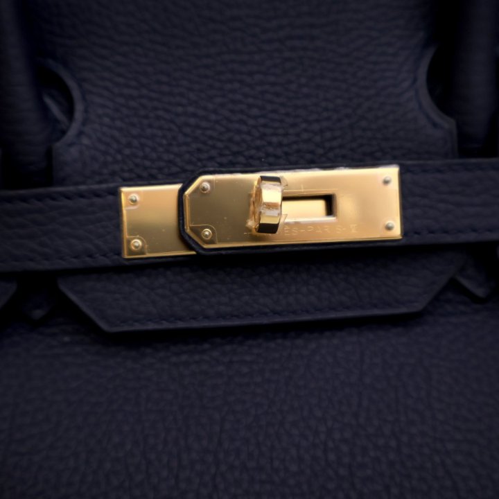 Hermes Bleu Nuit Togo Birkin 30 Luxe Du Jour