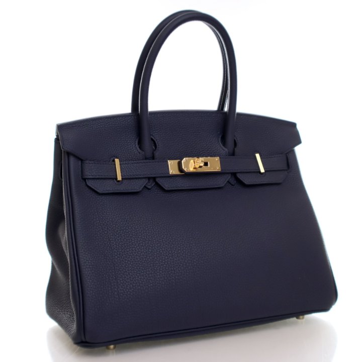 Hermes Bleu Nuit Togo Birkin 30 Luxe Du Jour