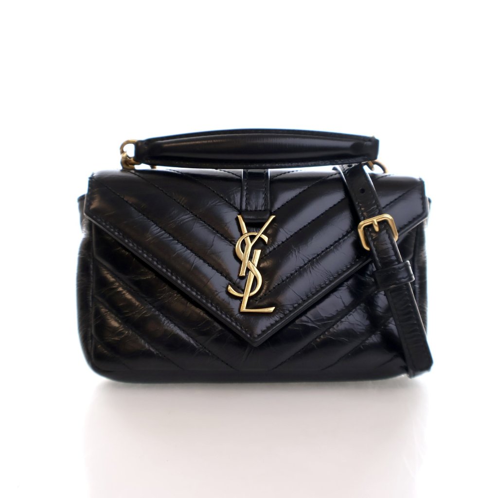 ハンドバッグ SAINT LAURENT COLLEGE MINI HANDBAG IN SHINY LEATHER COLLEGE mini in shiny leather | Saint Laurent | YSL HR