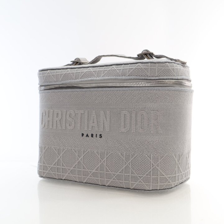 【Dior】ディオール★vanity case★バニティケース【ランク：A】 CHRISTIAN DIOR Lambskin Signature CD Vanity Case Black