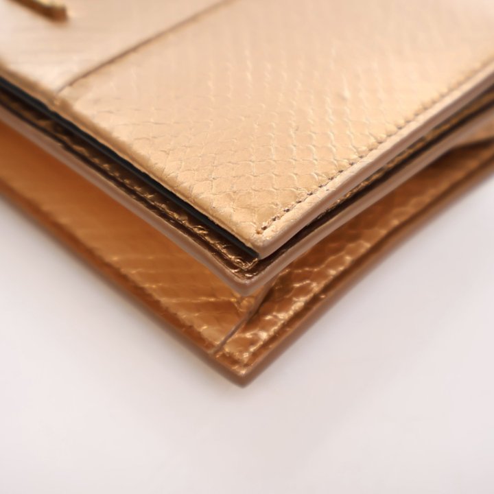 Saint Laurent (YSL) Snakeskin Wallet On Chain (WOC) - Luxe