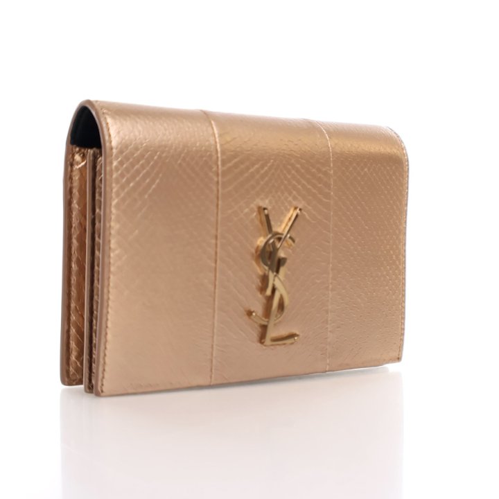 【送料込】 On Wallet Snakeskin (YSL) Laurent Saint Chain Luxe - (WOC) 小物