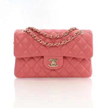 Chanel Small Pink Caviar Double Classic Flap Bag