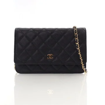 Chanel Black Caviar Wallet On Chain (WOC)