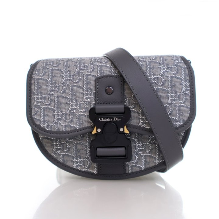 【DIOR】Gallop Oblique ジャガード レザー バッグ mini Mini Gallop Bag with Strap Beige and Black Dior Oblique