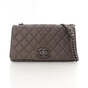 Chanel Medium Metallic Silver Goatskin City Rock Flap