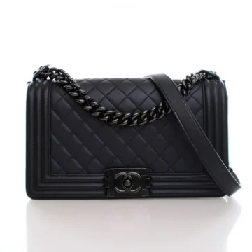 Chanel Medium So Black Calfskin Boy Bag