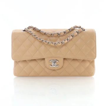 Chanel Medium Beige Caviar Classic Double Flap Bag