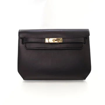 Hermes Noir Evercolor Depeches 25 Pouch