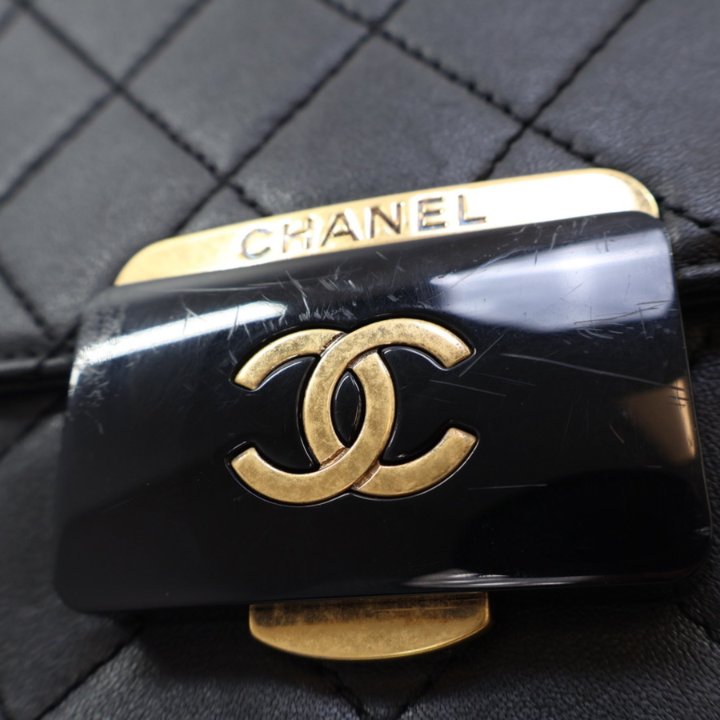 Chanel Large Black Sheepskin Beauty Lock Flap Bag - Luxe Du Jour