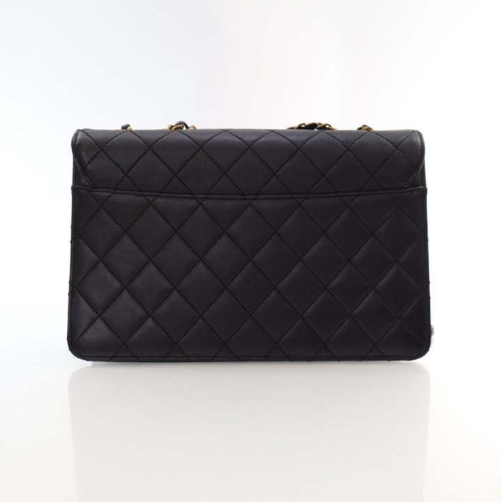 Chanel Large Black Sheepskin Beauty Lock Flap Bag - Luxe Bag