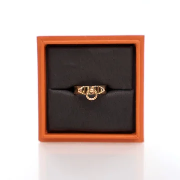 Hermes 18K Rose Gold Collier De Chien Ring