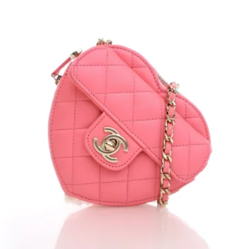 Chanel Small Lambskin In Love Heart Bag