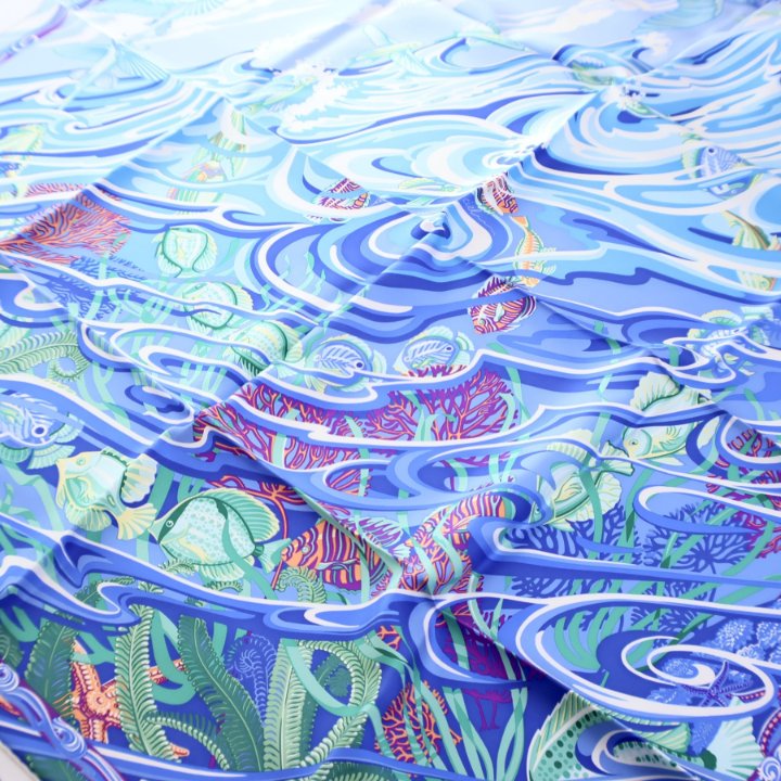 Hermes La Mer Au Ciel Silk Scarf 90 - Luxe Du Jour