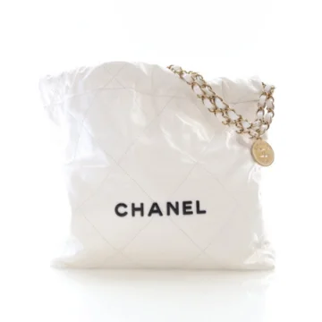 Chanel Small White Goatskin 22 Hobo