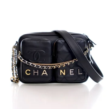 Chanel Small Black Calfskin Camera Case