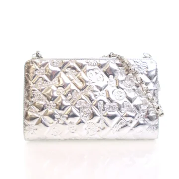 Chanel Silver Patent Precious Symbols Pochette
