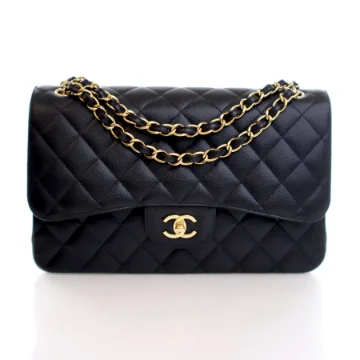 Chanel Jumbo Black Caviar Classic Double Flap Bag