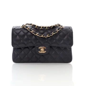 Chanel Small Black Caviar Classic Double Flap Bag