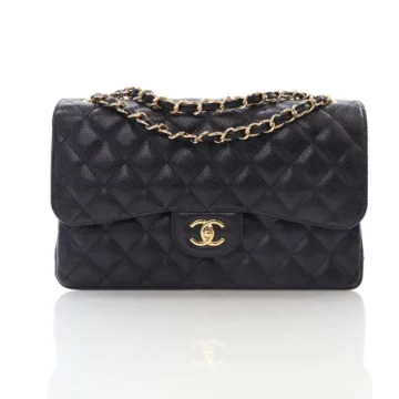 Chanel Jumbo Black Caviar Classic Double Flap Bag